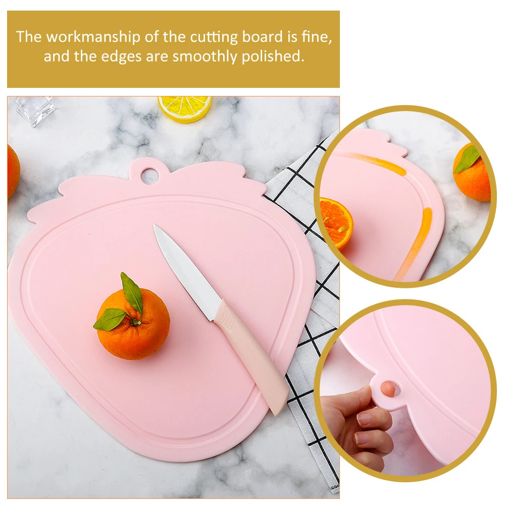 

2pcs Multifunctional Plastic Cutting Board Anti-Crack Reusable Kitchen Supply With Hole Design For Fruits Vegetables