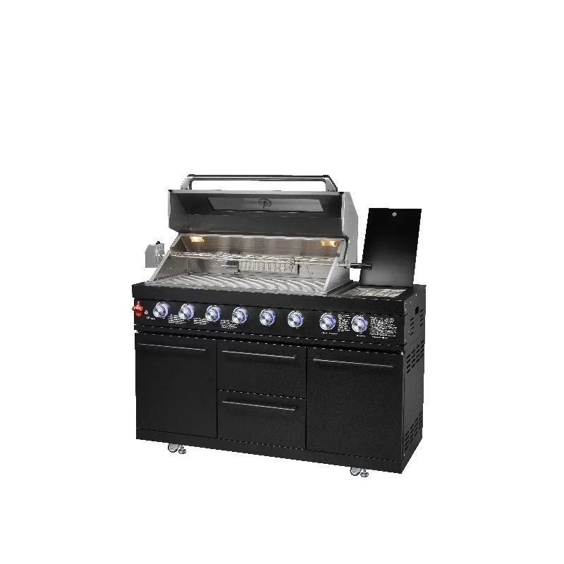 Gas Grill 8-Burner Stainless Steel with Rotisserie Baking Tube for Outdoor Kitchen and Patio XH