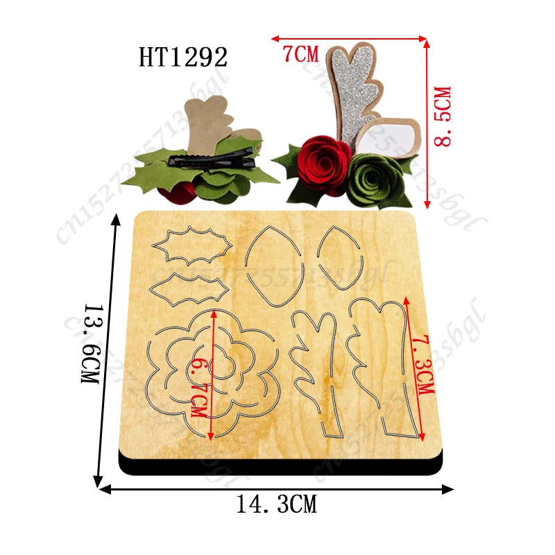 Fustelle per taglio di fermagli per capelli in corno di cervo-nuovo stampo per fustellatura e legno, HT1292 adatto per macchine fustellatrici comuni
