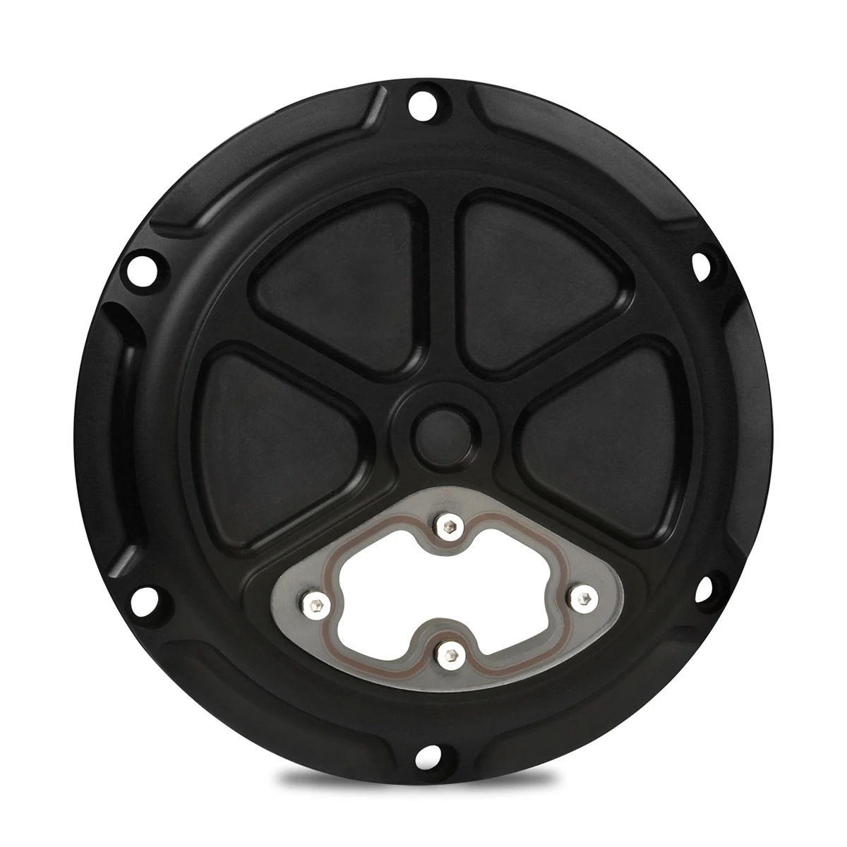 CNC 6 Holes Black clarity Derby Cover For  Sportster XL883 XL1200 XR Iron 2004-2017 Iron 883 XL883N 09-19