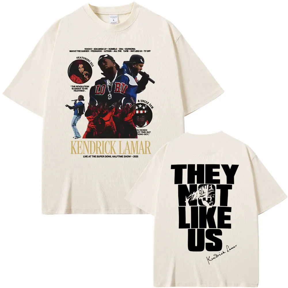 

Limited Rapper Kendrick Lamar They Not Like Us Graphic T-shirt Summer Men Women Hip Hop Oversized Street Crewneck T Shirt Tops