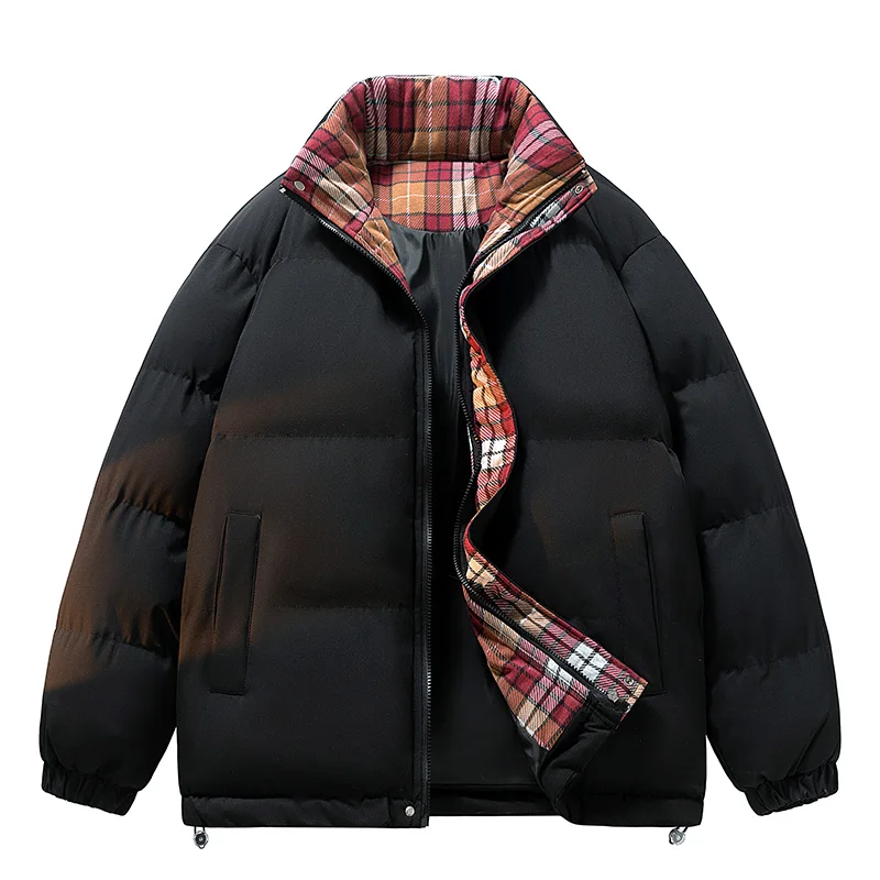 

Утепленное теплое пальто на хлопковой подкладке для улицы, новая повседневная куртка на хлопковой подкладке для мужчин, зимняя модная куртка с воротником-стойкой