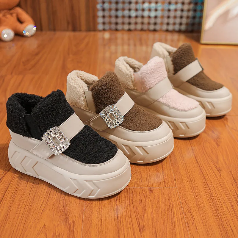 Bottes en peluche Lolita pour femmes, chaussures d'hiver australiennes, bottes de créateur de luxe, bottes de neige en fourrure pour dames, mode Increas, automne 2024