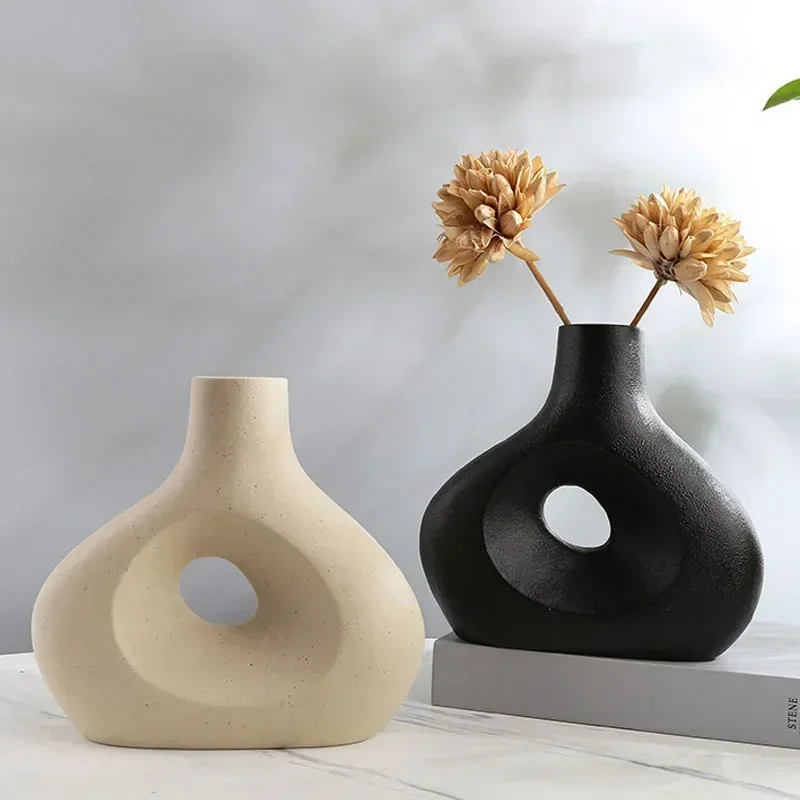 

Vilead Nordic Modern Art Ceramic Vases Dried Flowers Pampas Grass Table Office Living Room Home Interior Decoration Accessories