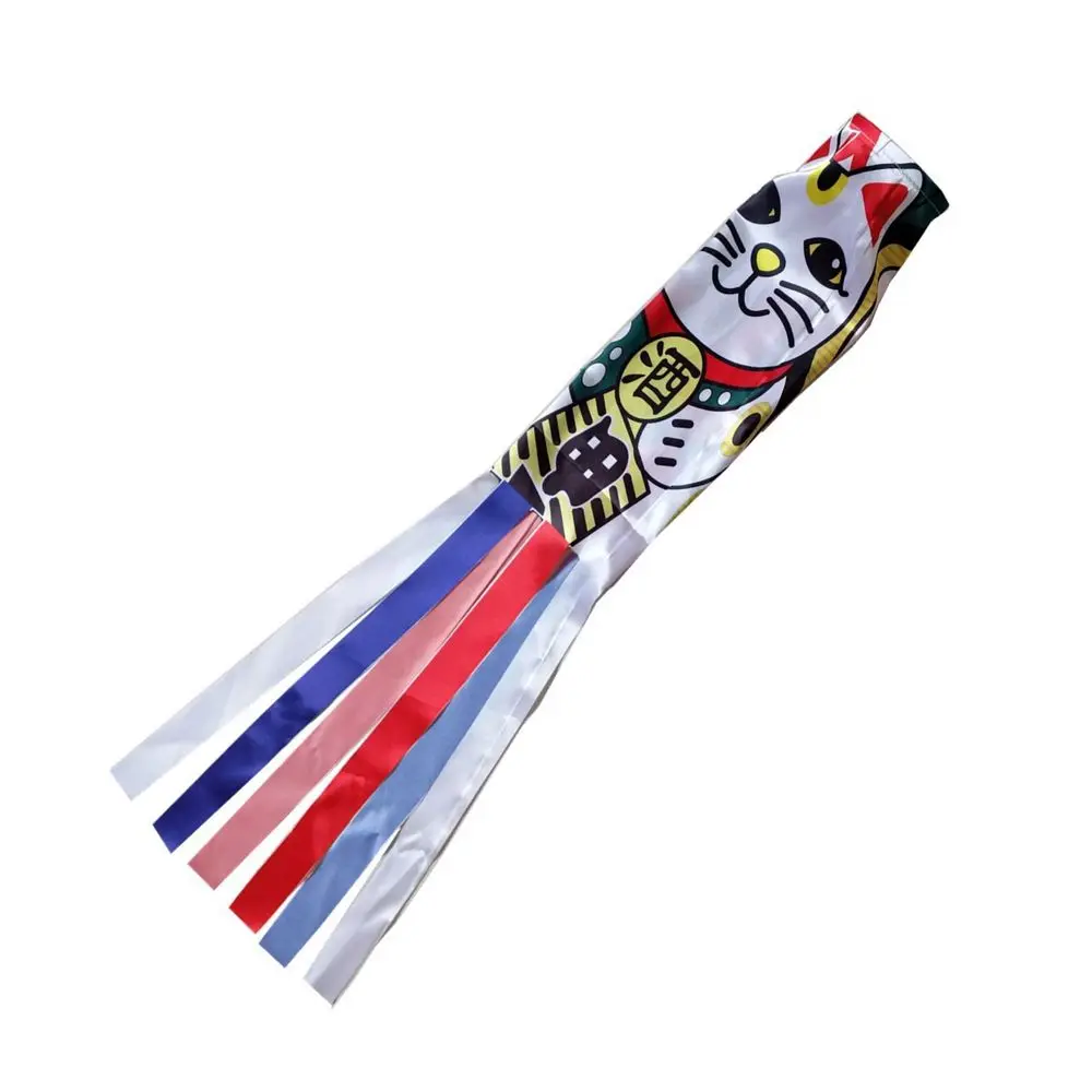 Colorful 70/140cm Outdoor Yard Decor Wind  Streamer Fish Flag Wind Chimes Hanging Decorations Carp Flag Windsock