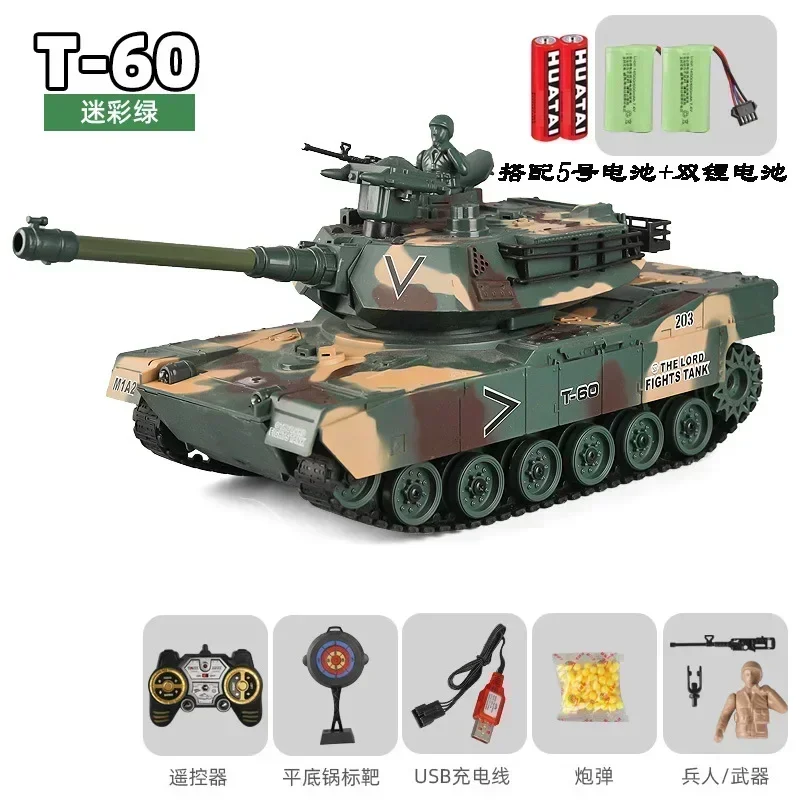 Wireless essrc-tanque de Control remoto T60 T90, juego de batalla de rifles, rompecabezas militar de derrape, juguetes para niños, caja de Color, regalo de cumpleaños