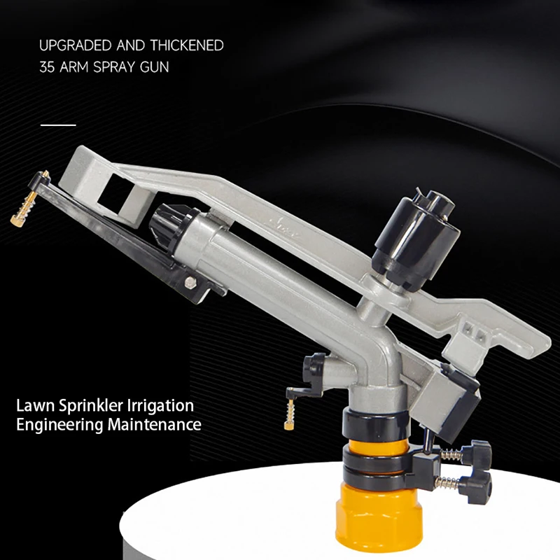 

Agricultural Irrigation Arm Spray Gun 360 ° Automatic Rotation Atomization Dust Removal Wheat Watering Garden Greening 1.5 Inch
