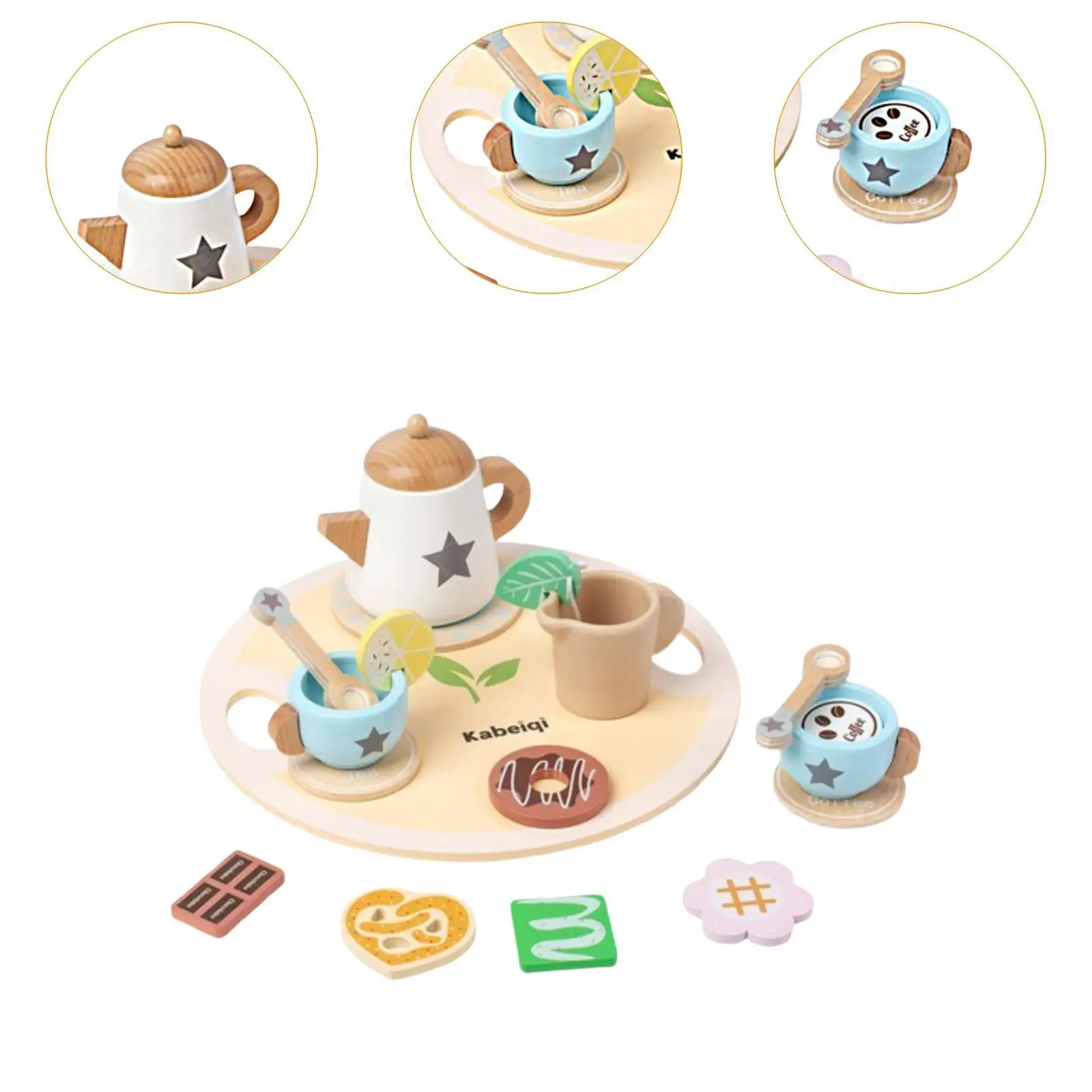 Tea Set Play Kitchen Accessories Party Favors Educational Toys Toddlers Afternoon Tea Party for Children Boys Girls Holiday Gift