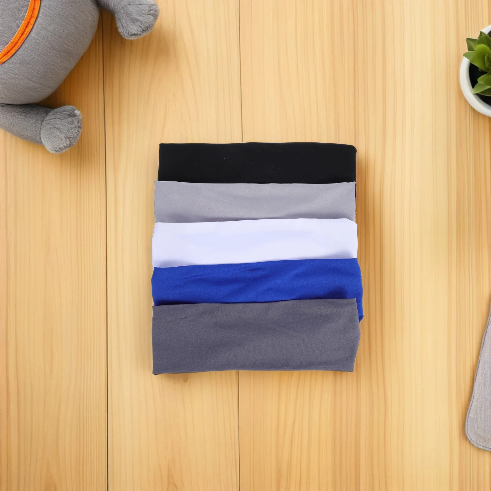 

5Pcs Kids Sports Headband Outdoor Essential Wicking Elastic Hairbands for Girls Boys Toddlers Soccer Basketball Workout