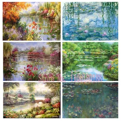 Claude Monet Water Lilies Diamond Art Painting 5D Diamond Embroidery new 2022 Mosaic Wall Picture Impressionist for Decor Home