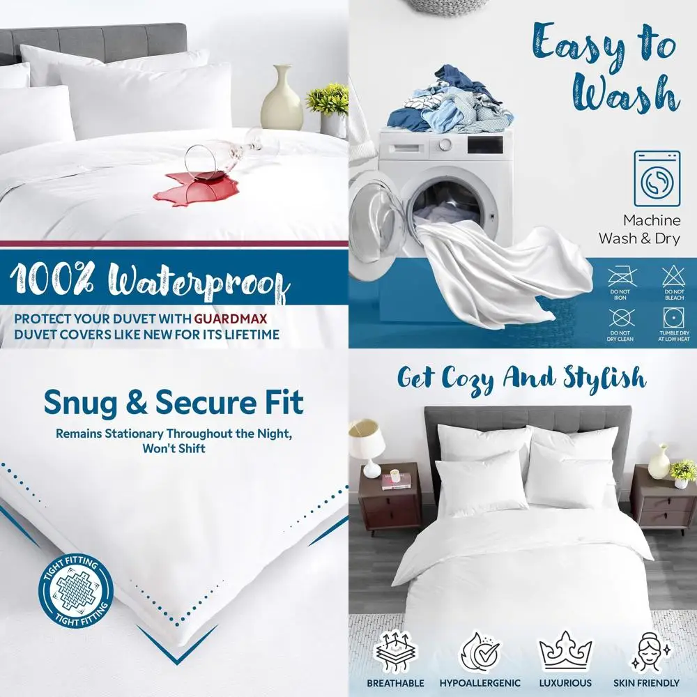 

Водонепроницаемый пододеяльник - Абрик из джерси с застежкой-молнией | Премиум-качество, Bed Bug & Алерген Proo King (104 x 86)