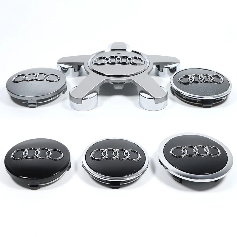 

60-135mm Alloy Car Wheel Tire Center Hub Cap Protect Covers Multi-size optional Sticker For Audi A4 B6 B7 A4L A3 A8 Q3 Q5 Q7 Q5L