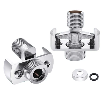 Miedziany, 40-stopniowy, regulowany kran, zakrzywiona stopka, mimośrodowa śruba, adapter do kranu narożnego, części do kranów łazienkowych, akcesoria