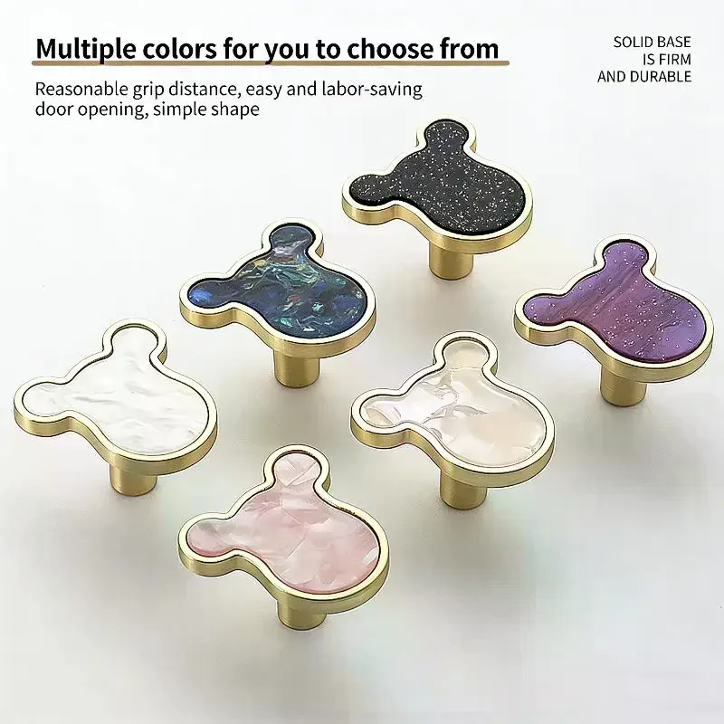Modern Cupboard Drawer Knobs Wardrobe Furniture Single Hole Door Handle Simple Personality Children's Room Bedside Table Knobs