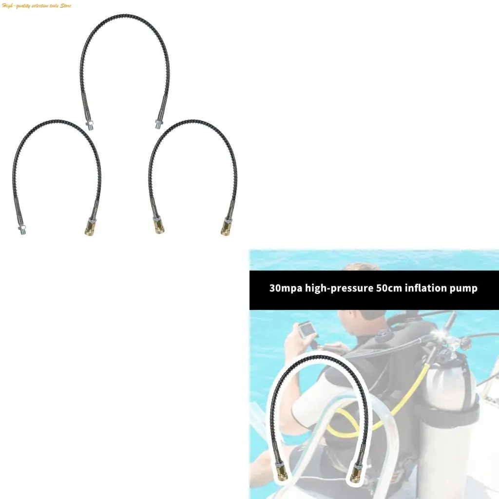 203F 50cm High Pressure Nylon Hose M10x1 Thread Pneumatics Air Refilling