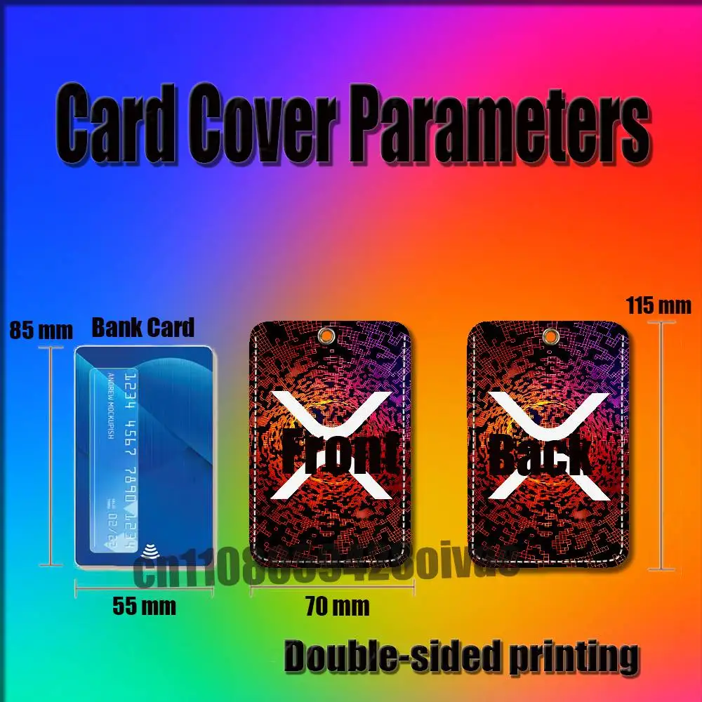 حافظة بطاقات عمل رقمية لعملة XRP Ripple المشفرة، حامل بطاقات الائتمان والبنوك، زينة للحقائب، سلسلة مفاتيح