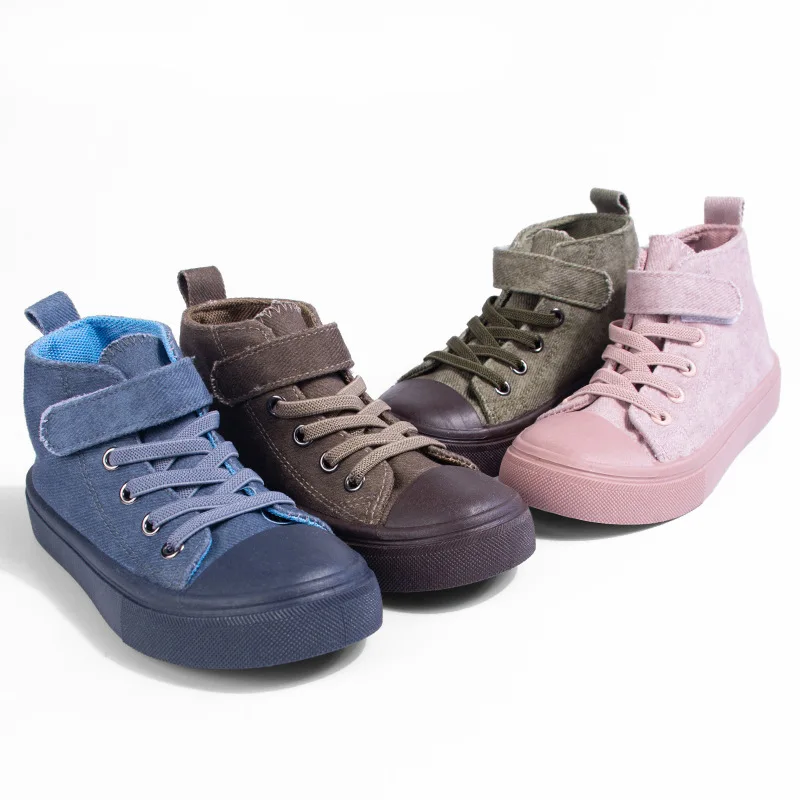 Unisex Big Kids' High Top Shoes, Durable Canvas Upper, Comfortable Casual Sneakers