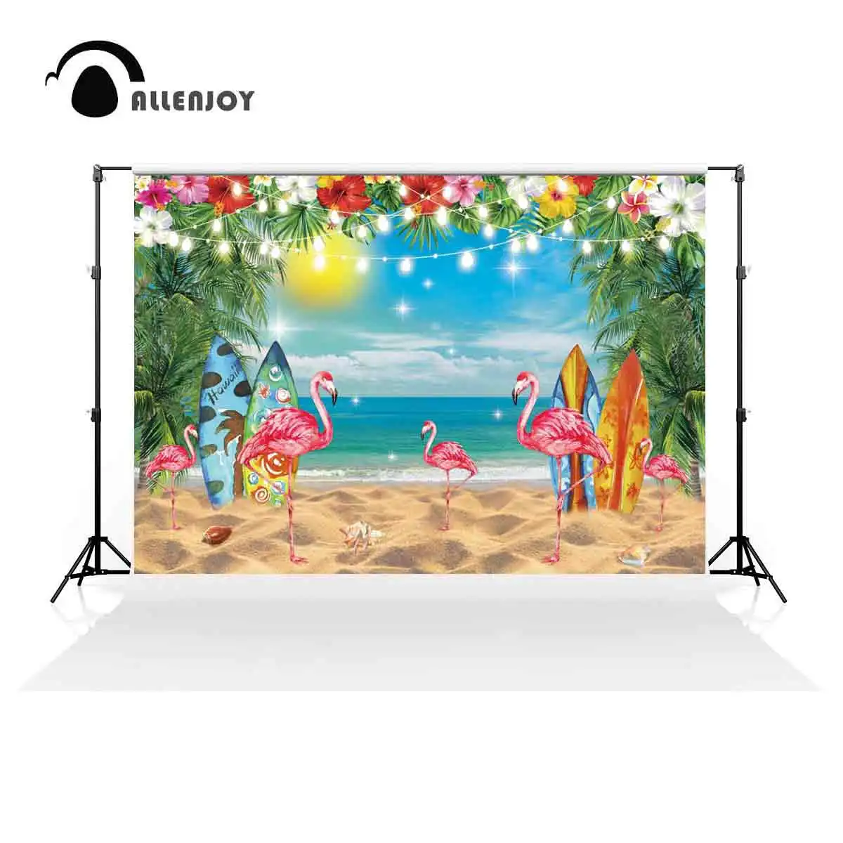 Allenjoy Tropical Summer Island Backdrop