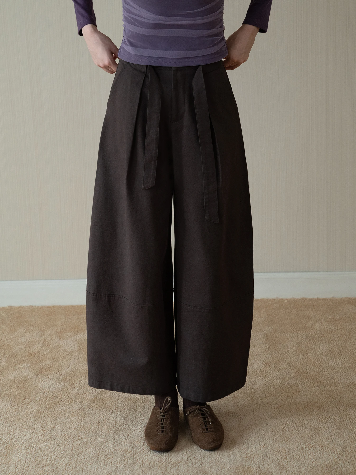 

Женские повседневные хлопковые брюки с высокой талией, плиссированные, свободного кроя, прямые, широкие, удлиненные, для высоких, визуально стройнящие