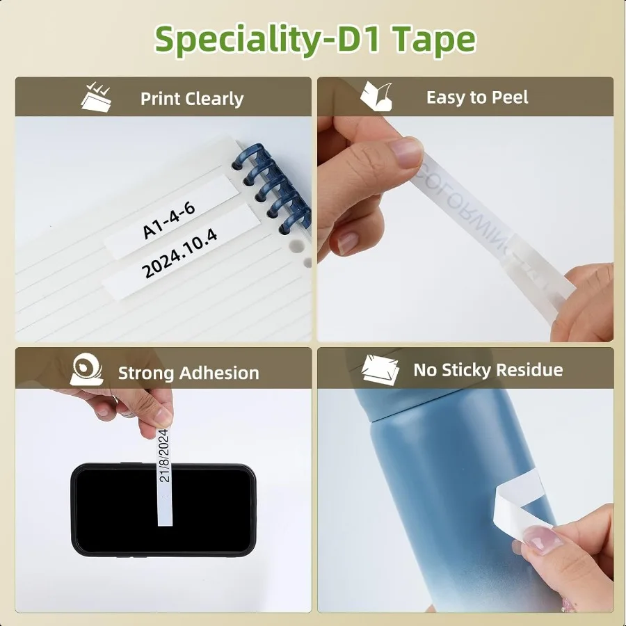 Replace for Dymo Label Maker Refills 45013 S0720530 D1 Label Maker Tape 1 2 in x 23 Ft Black on White Compatible with DYMO Labe