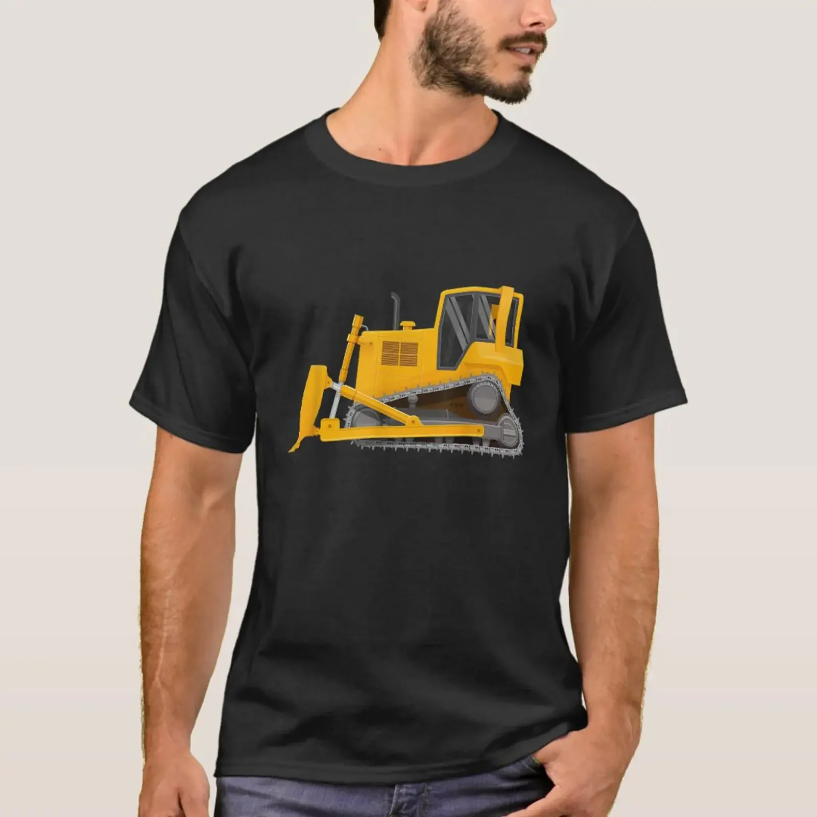 Little Worker Construction Bulldozer Excavator Tra T Shirt vintage Washed Soft graphic Slightly designer clothes Comfortable