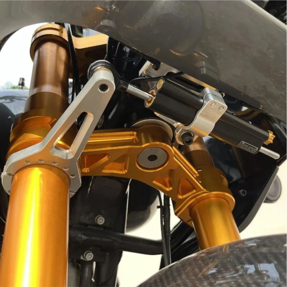 For Harley Touring Road Glide Models 2015+UP Motorcycle Suspension Parts Steering Damper Bracket with Front Forks 54mm/58mm/49mm