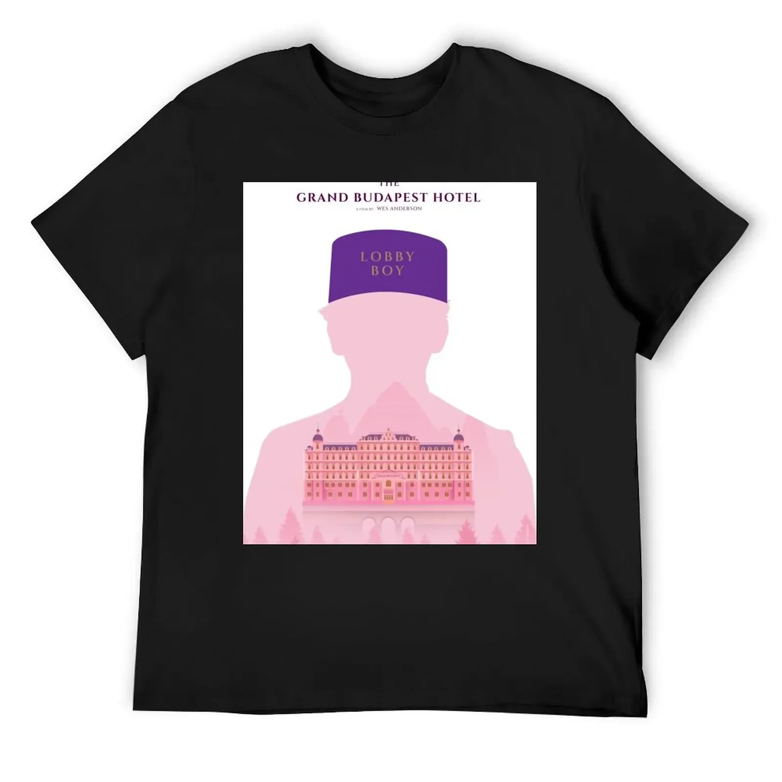 

The Grand Budapest Hotel Minimalist Movie poster T-Shirt blue lock cotton man t-shirts summer top mens graphic t-shirts funny