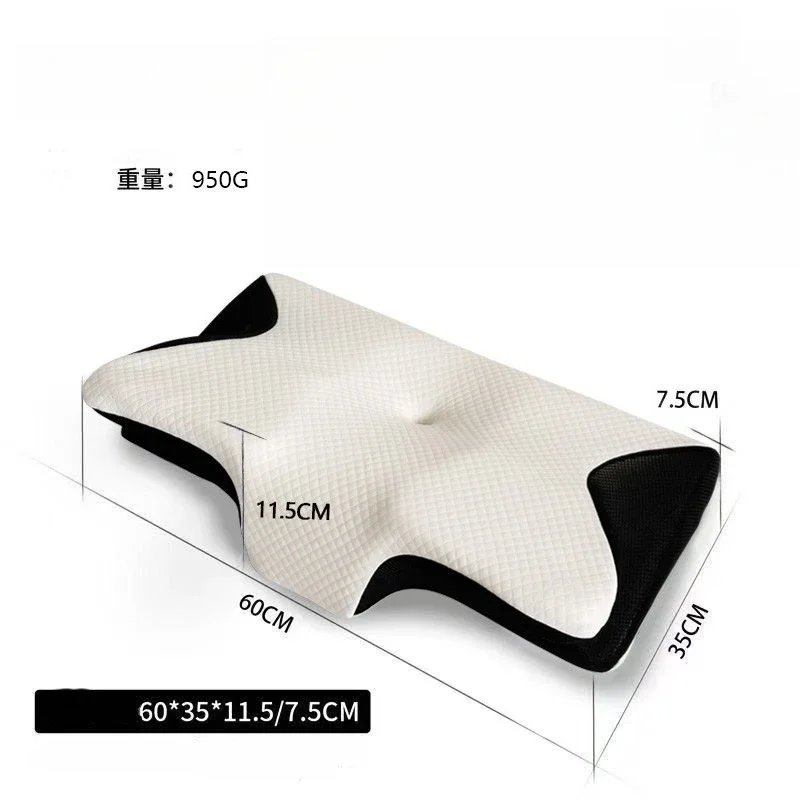 Memory Cotton Butterfly Pillows Breathable Neck Protect Alien Slow Rebound Pillow Core Adult Sleep Cervical Orthopedic Pillow