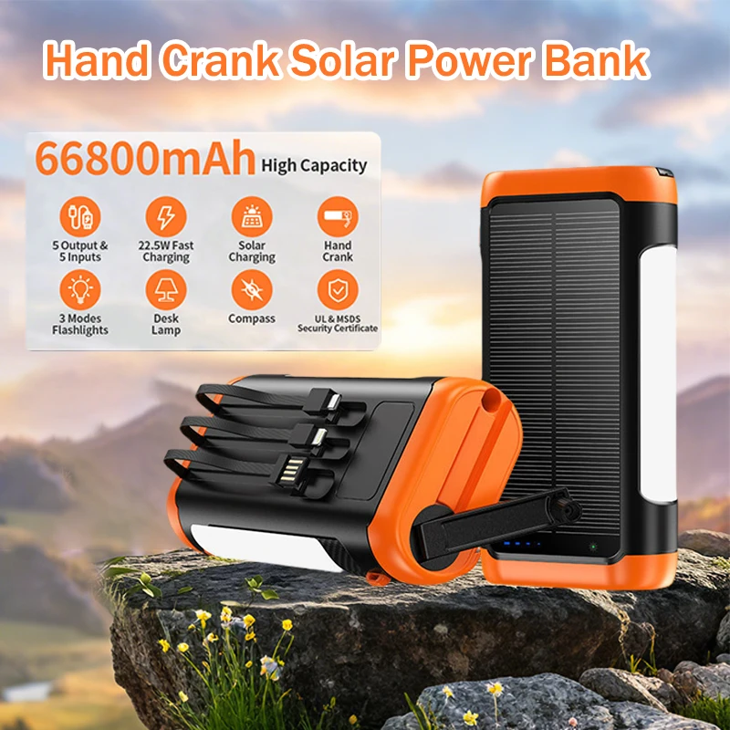 Hand Crank Solar Po… - image