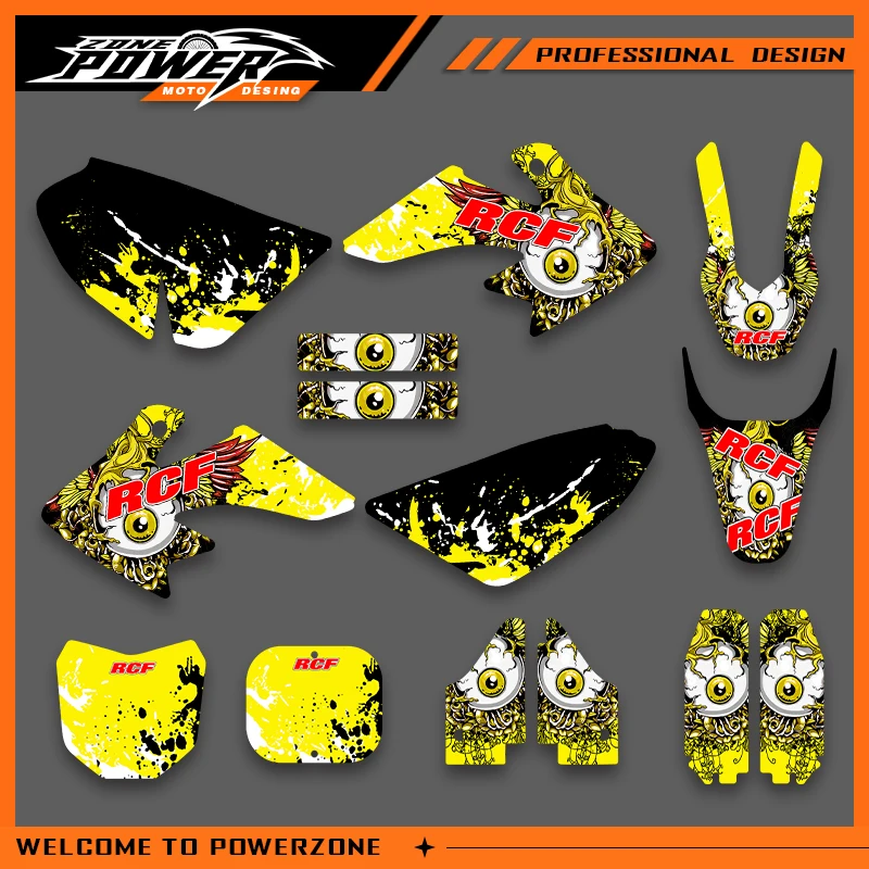 

Powerzone Graphics Decal Stickers Motorcycle Background Custom For HONDA CRF 50 2000-2012 CRF50 2013-2021 02