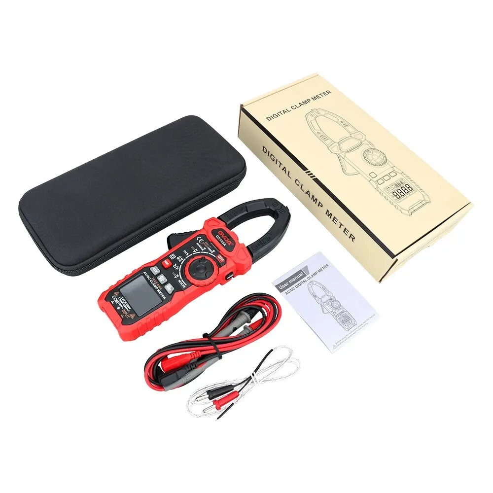 GVDA Digital Clamp Meter 1000A 1000V True RMS Multimeter AC DC Amperimetrica Capacitance VFD Inrush Ammeter Voltage Tester