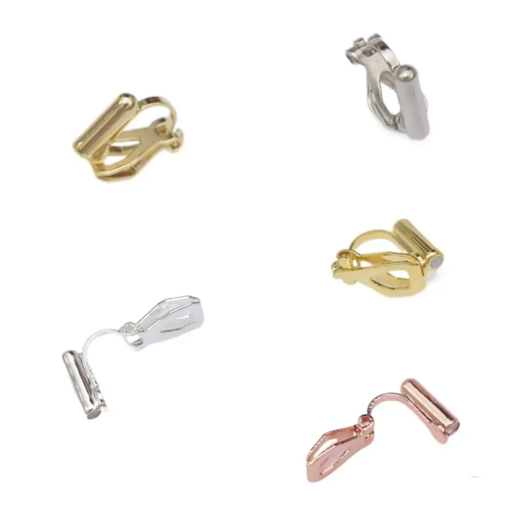 Nenhum Piercing Conversores Brinco Clip-on, Brincos, Hole-free, Ouro, Prata, Invisible Ear Cuff, Adaptador DIY