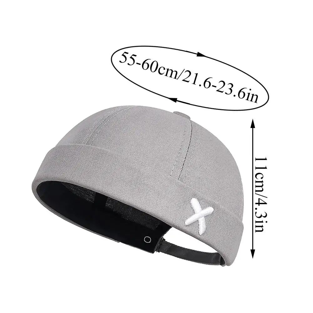 Bonnet sans bord pour hommes, casquette Skullies, chapeaux Hip Hop souples, chapeaux d'été, broderie, sertissage, polyvalent, portable, rue