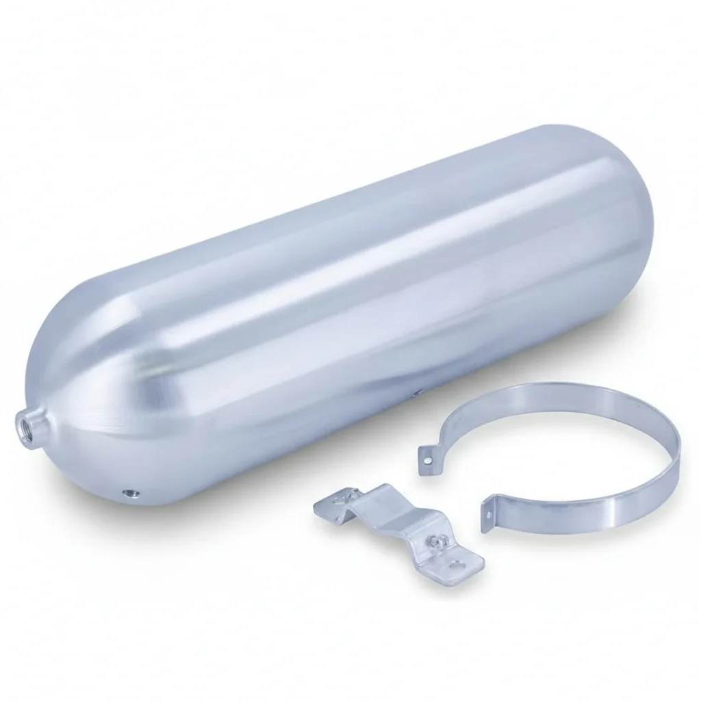 

For Seamless Air Suspension Tank, Aluminum 3/8 Inch Fittings, Pneumatic Air Tank, for Fiat 500, Universal Car Accessories