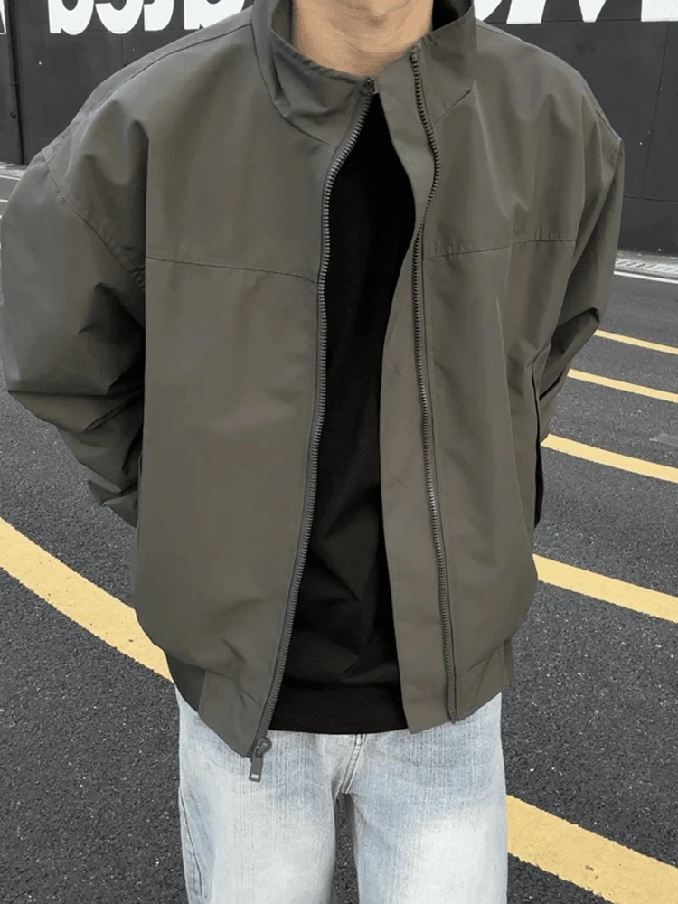 

Cleanfit Men's ort Workwear Jaet Autumn Hard Sle Tee-Proof Stand Collar Windbreaker American Trendy Brand Jaet