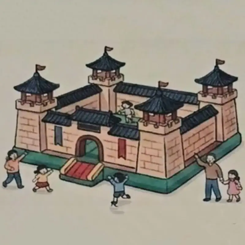 

Надувной батут-замок 6*5*2.5м для улицы, детская игровая площадка, корейская тематика