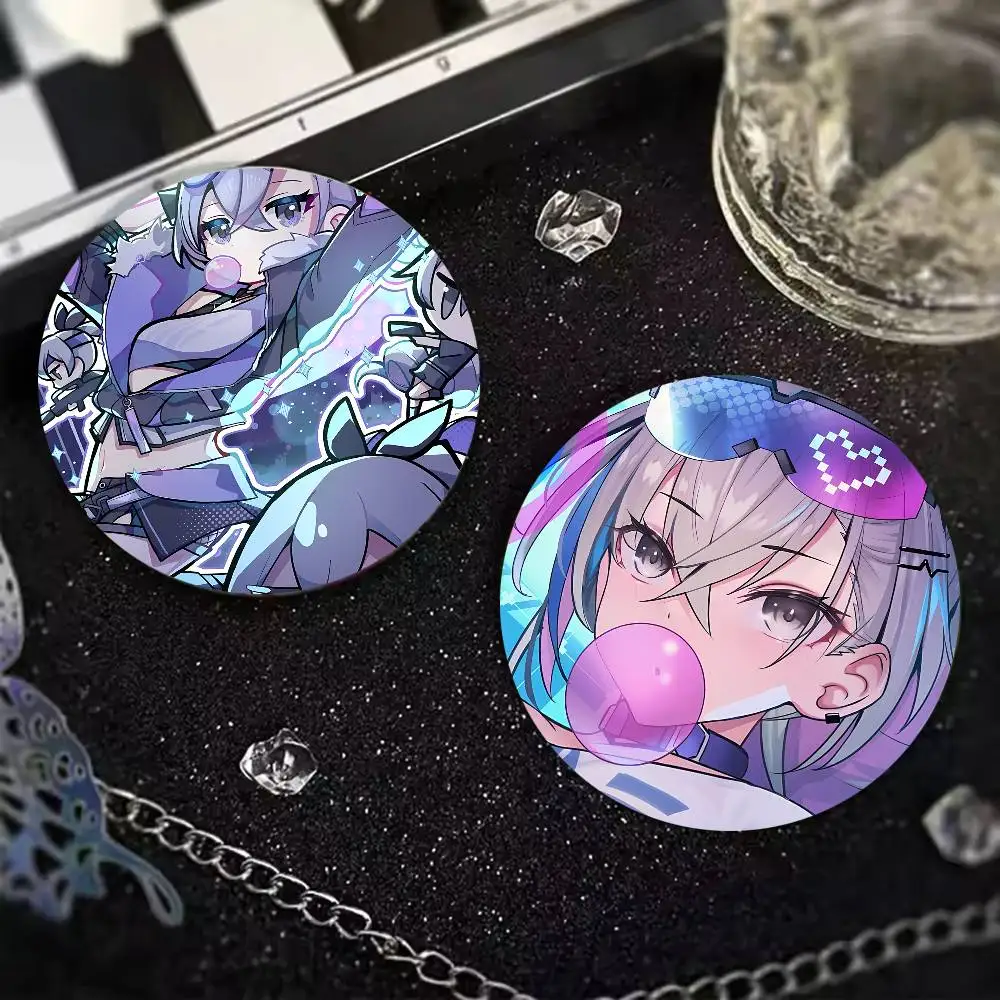 Kawaii Hot Girl Silver Wolf Fashiong Video Gaming Badge Metal Brooch for Bag Clothes Hat Decor Cosplay Accessories Gifts