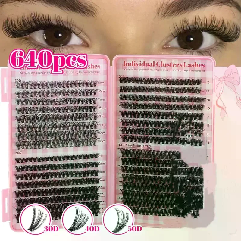 640개 30D+40D+50D 클러스터 속눈썹 연장 키 - Eyelash Extension Cat Eye 리뷰 및 가격