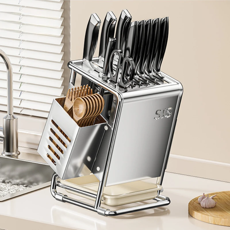 stainless-steel-kitchen-knife-holder-multifunction-countertop-knife-rack-with-chopsticks-holder-cutting-board-storage-organizer