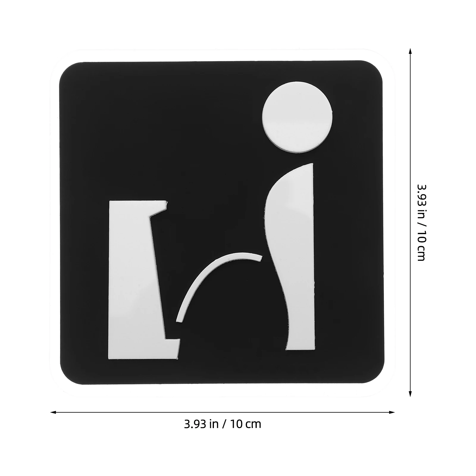 الاكريليك المرحاض الذاتي لاصق الحمام مؤشر للحمام باب الديكور مكتب فندق مطعم الرجال مرحاض الجدار #5