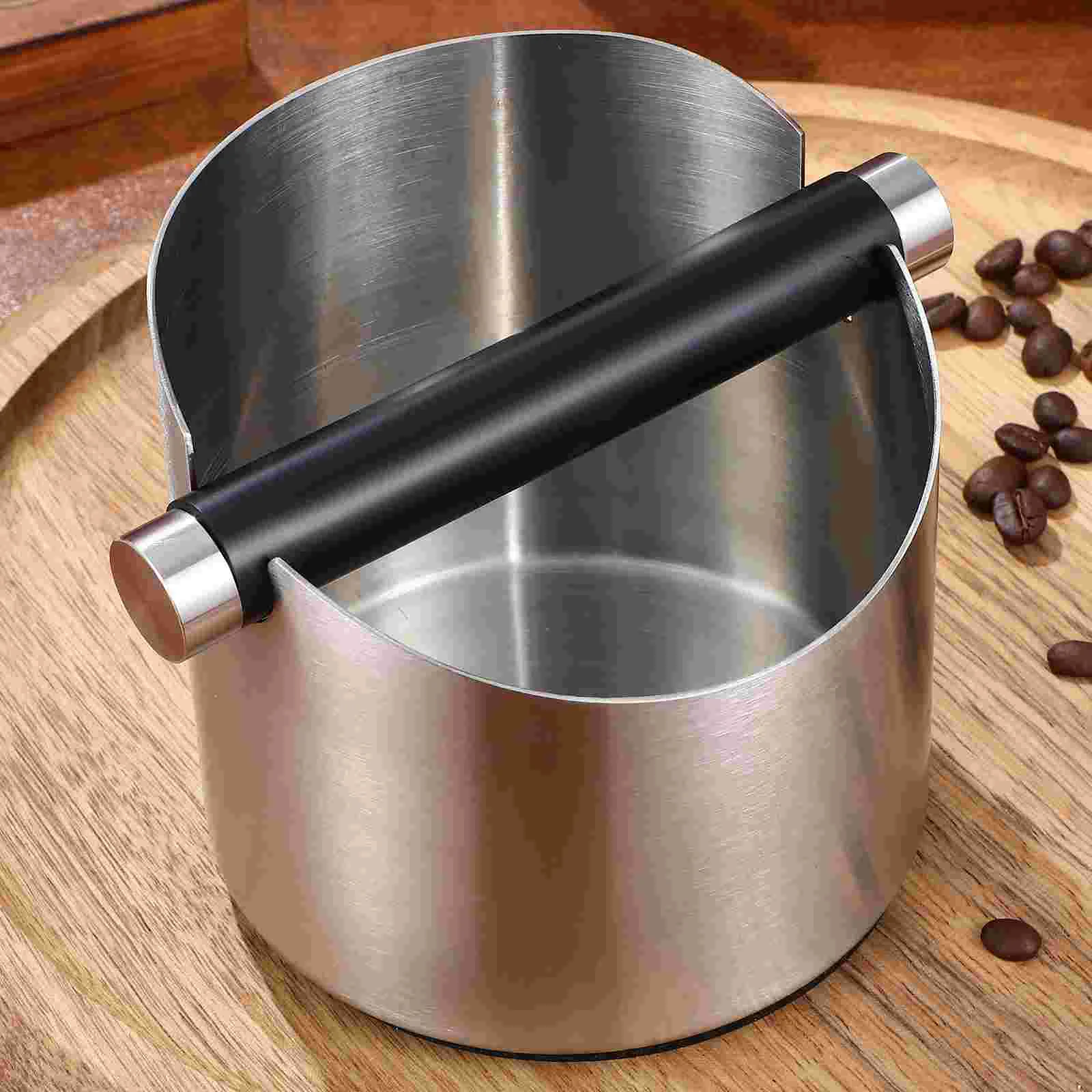 Coffee Powder Knockout Box Garbage Can Mug Boxes Stainless Steel Café Accessories