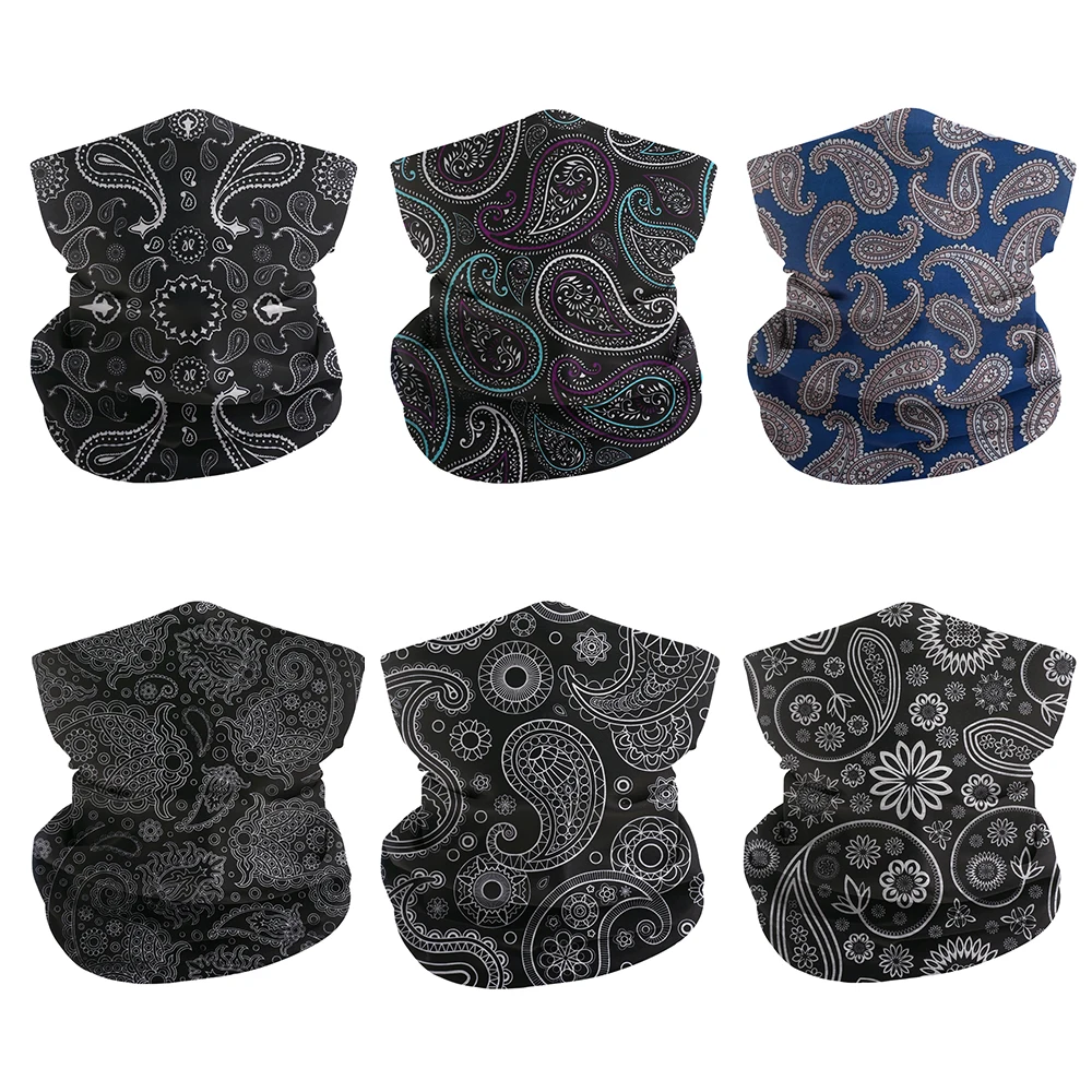 

6PCS Men's Half Face Band ana Scarf Soft, Smooth, Elastic, Breathable Neck Cover, Suitable for Cycling, Fishing, Hiking Sports