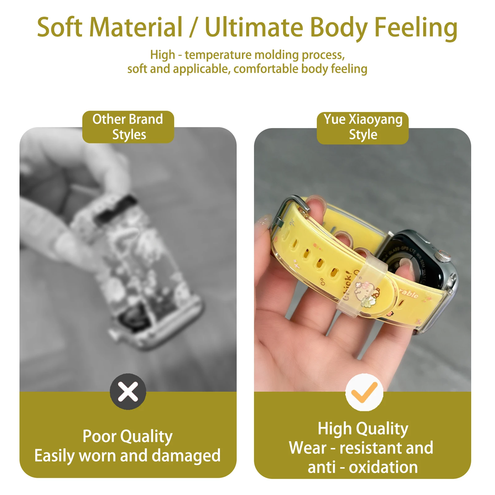 حزام سلسلة الكلمات الشفافة لساعة أبل 10 9 8 7 سوار قابل للاستبدال لساعة iWatch 46 مللي متر 42 مللي متر 41 مللي متر 40 مللي متر