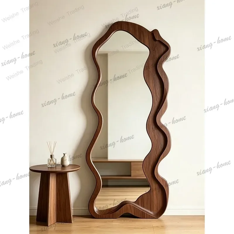 LD Vintage Home Irregular Dressing Mirror, Wall-Mounted Used Entryway Irregular Fitting Mirror