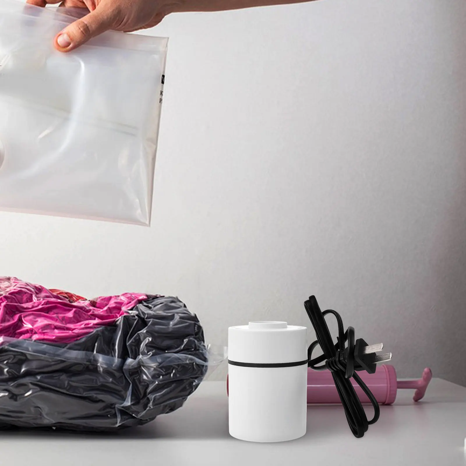 

Electric Pump for Vacuum Storage Bags Portable Small Vacuum Sealer for Clothing Blankets Compression Fast Convenient Reliable