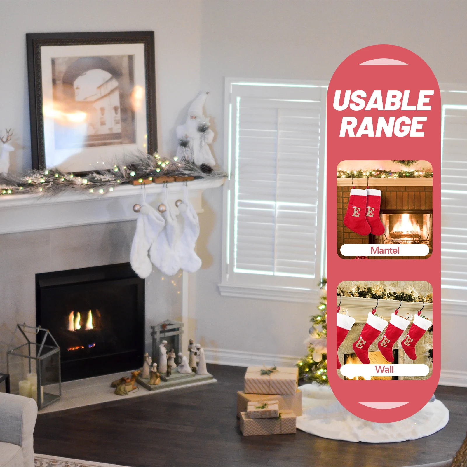 

Large Letter Embroidered Christmas Stocking Red Soft Hanging Fireplace Door Tree Decoration Xmas Stockings Christmas Stockings