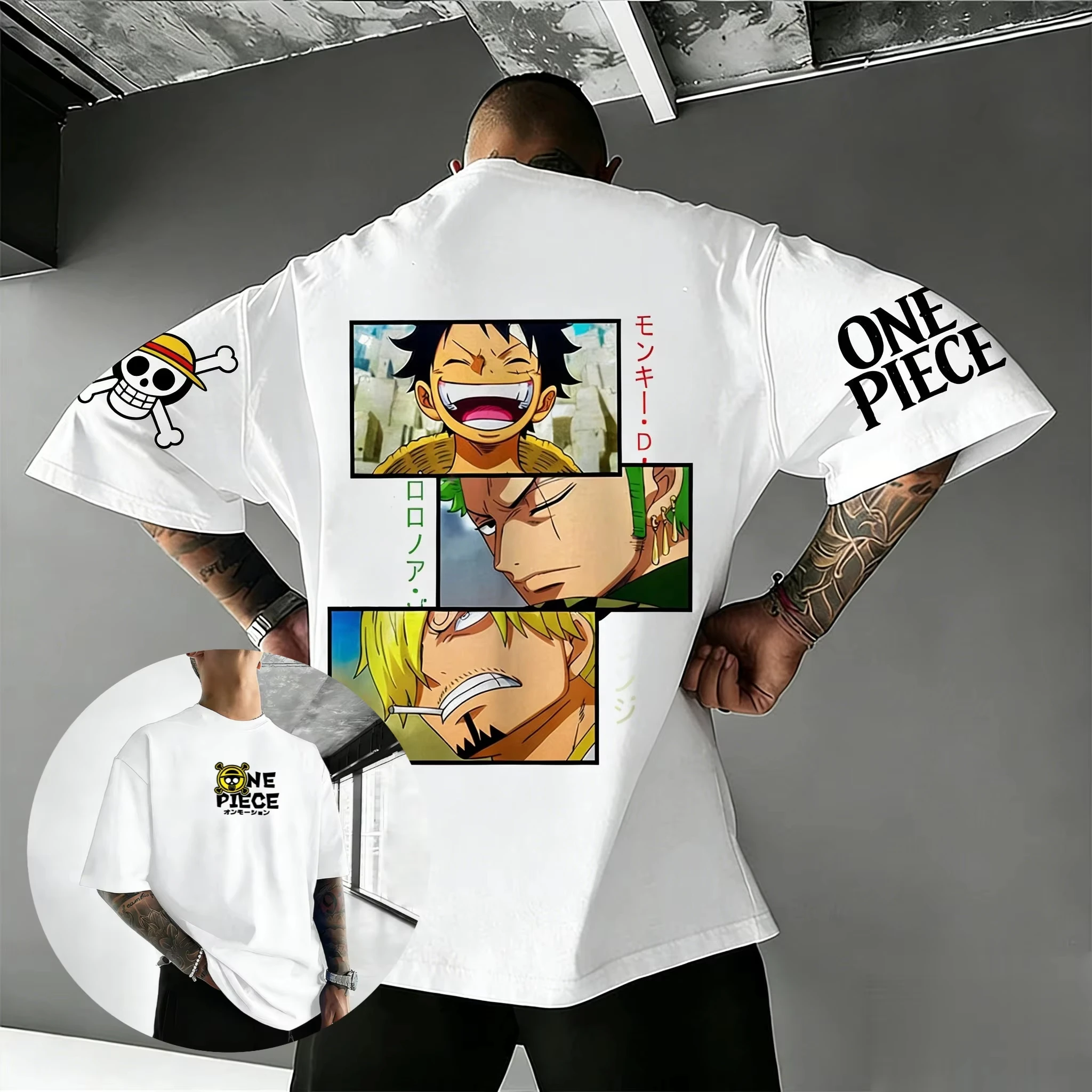 2026 One Piece Anime Luffy Zoro Sanji Graphic T Shirt Men Women Summer Y2k Cotton Short Sleeve Tee Streetwear Casual