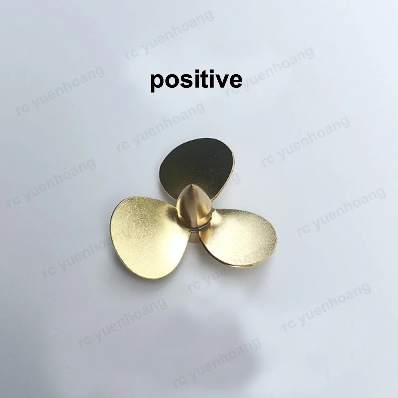 1Pair RC Simulation Ship 16mm 3-Blade Metal Paddle Shaft Hole 2mm Brass Propeller 16x2mm Positive Negaitve Props Replacement