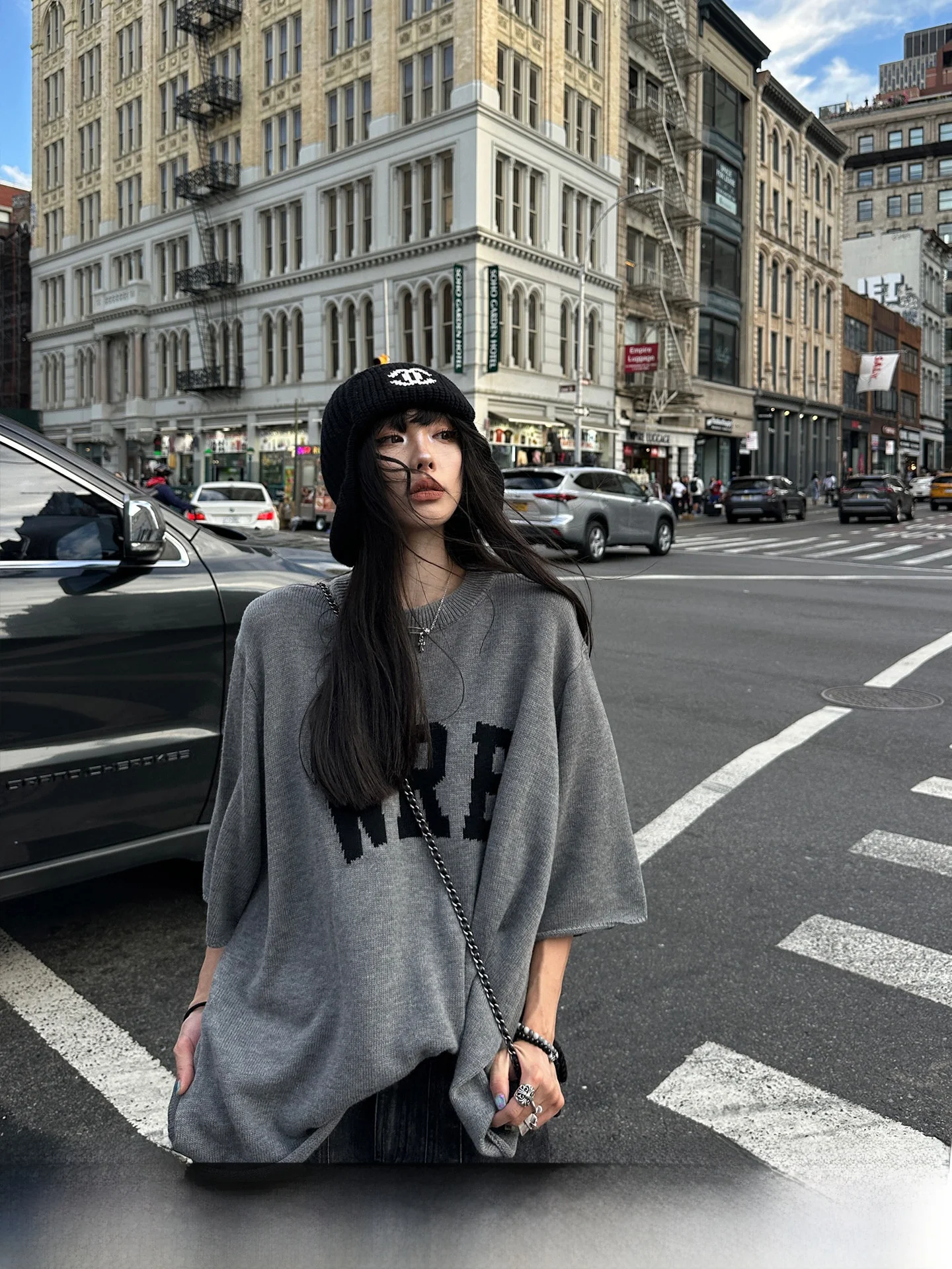 

ay Knitted Sweater Women's Loose Overhead Sle round Ne Warden Comfortable Autumn Faion Korean Sweet Sle