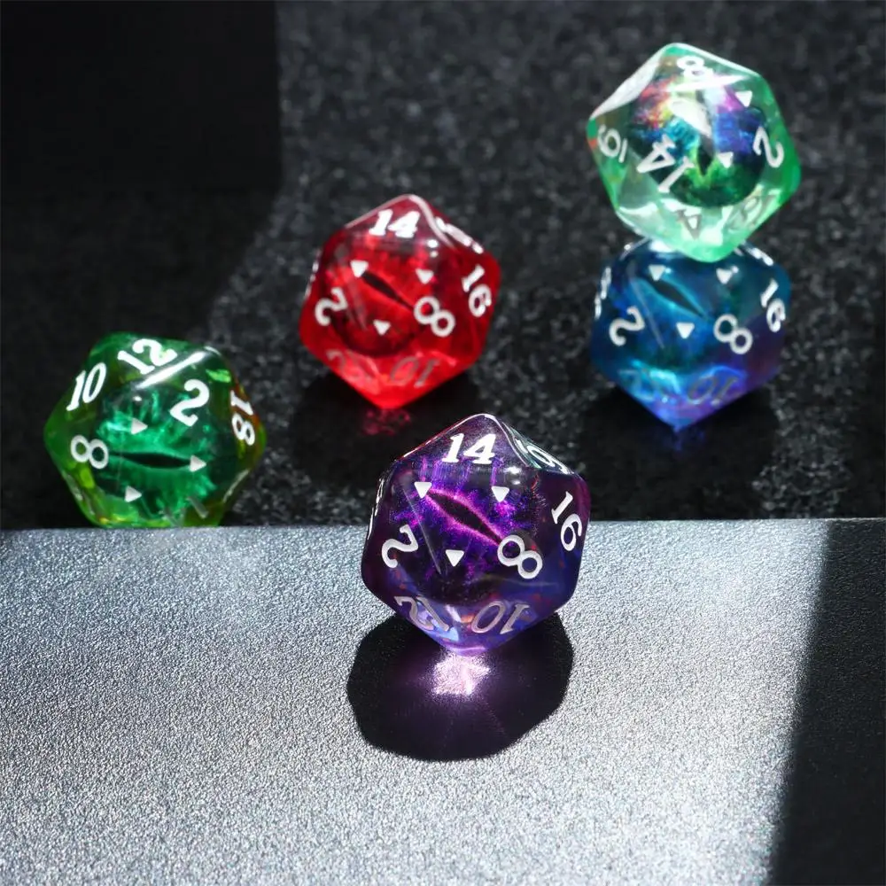 New Dragon Eye Dice Resin Crafts Polyhedral Crystal Longan Dice Home Decor Ornaments Tarot Game Party Toys Desktop Entertainment